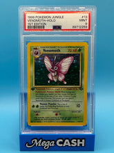 Pokémon 1999 Venomoth 1st Edition Holo Jungle - PSA Mint 9